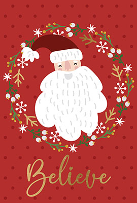Christmas Santa Wreath