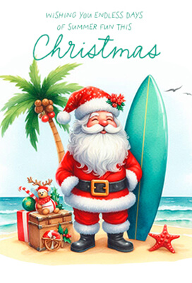 Christmas Beach Santa