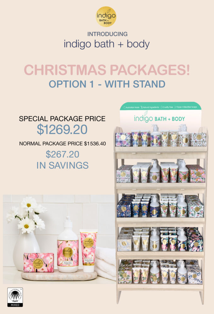 Indigo Christmas Package 1 with Stand