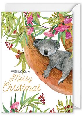 Foiled WISHING YOU A MERRY CHRISTMAS Koala