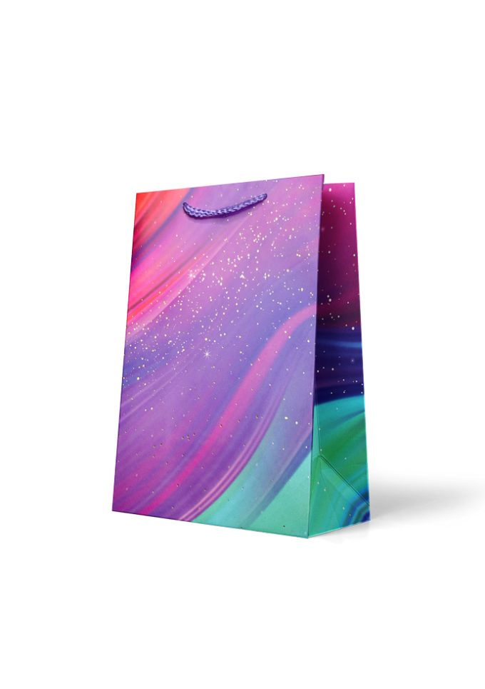 Gift Bag Medium Colourful abstract with sparkles