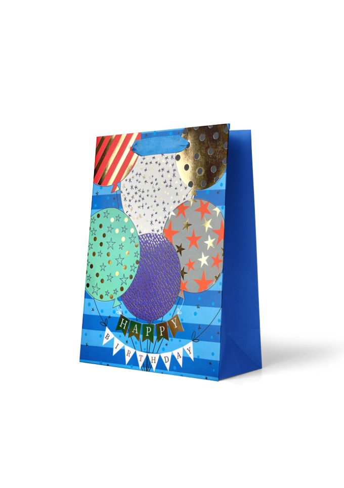 Gift Bag Medium Happy Birthday Patterned Balloons