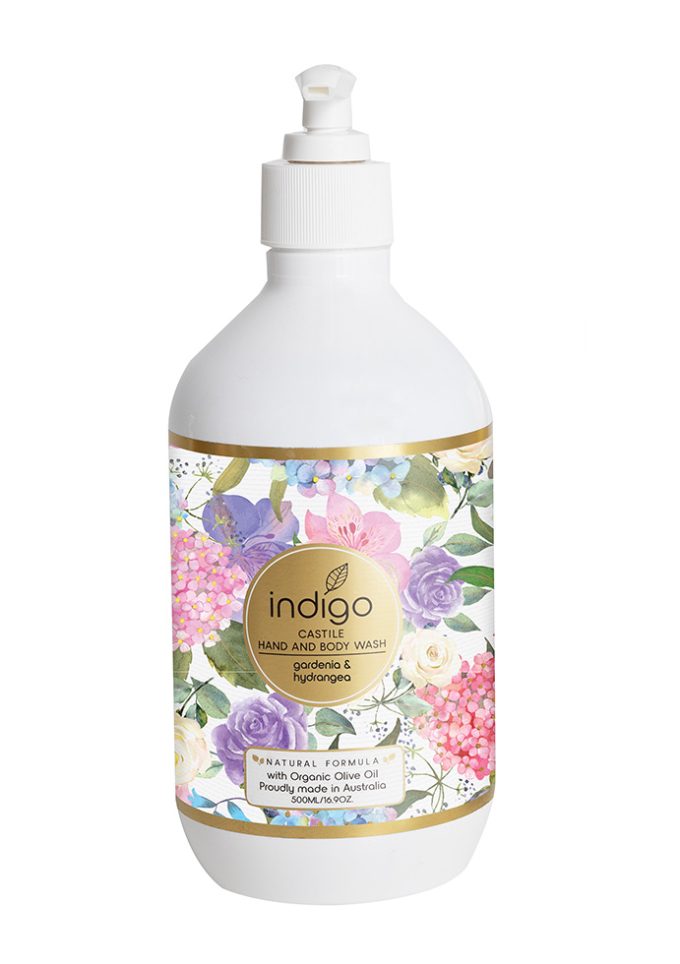 LS075 Gardenia and Hydrangea 500ml - Floral Pattern