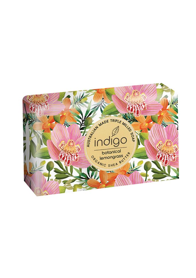 S073 Botanical Lemongrass 200g - Bright Floral Pattern