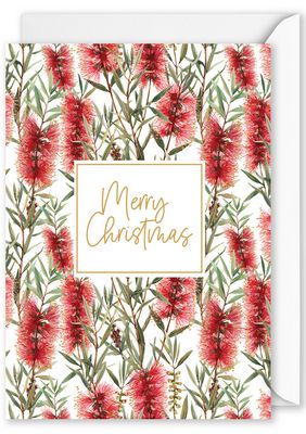 SKC8385 Foiled Merry Christmas Banksia
