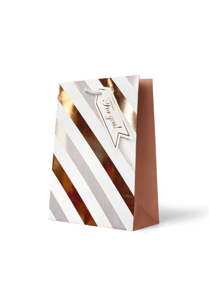 B806M Gift Bag Medium Foiled For YouGold and Silver Diag