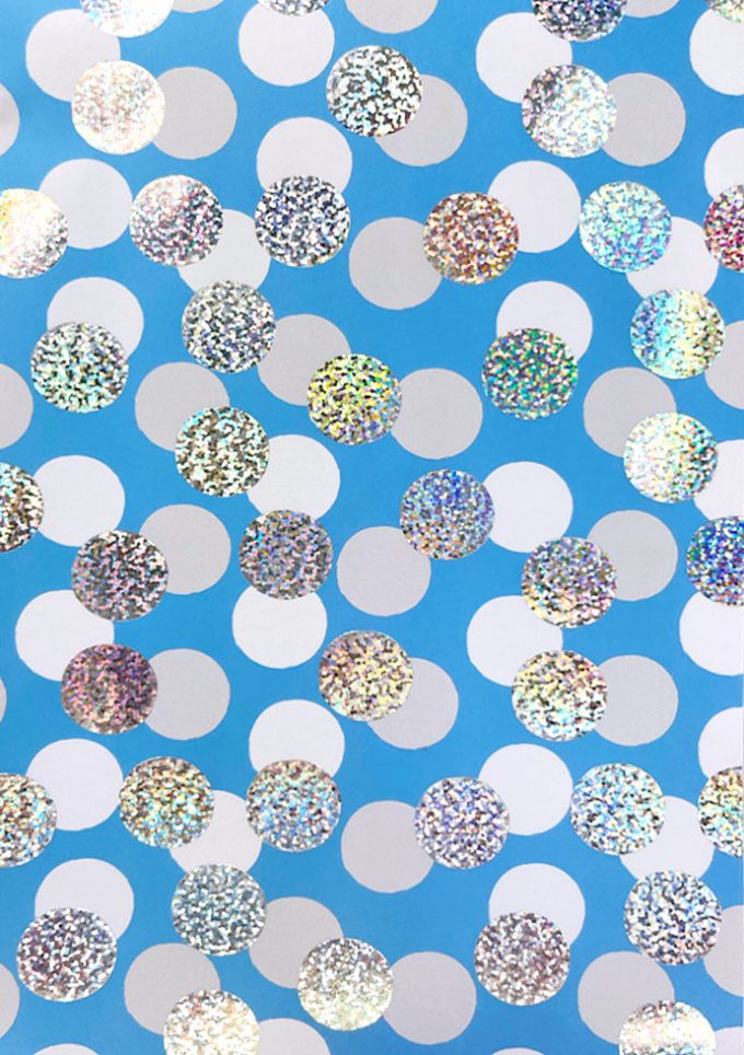 WIU043 Foiled Gold & Blue Spots