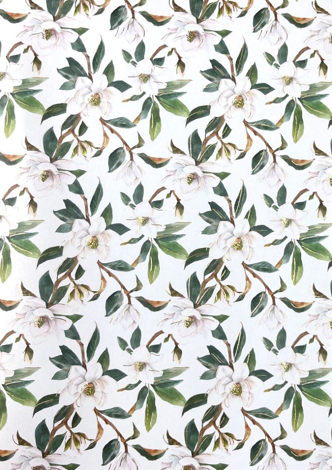 WIU052 Foiled Magnolia Pattern