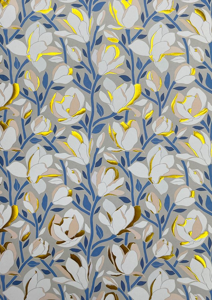 WIU069 Foiled Wrap  Magnolia