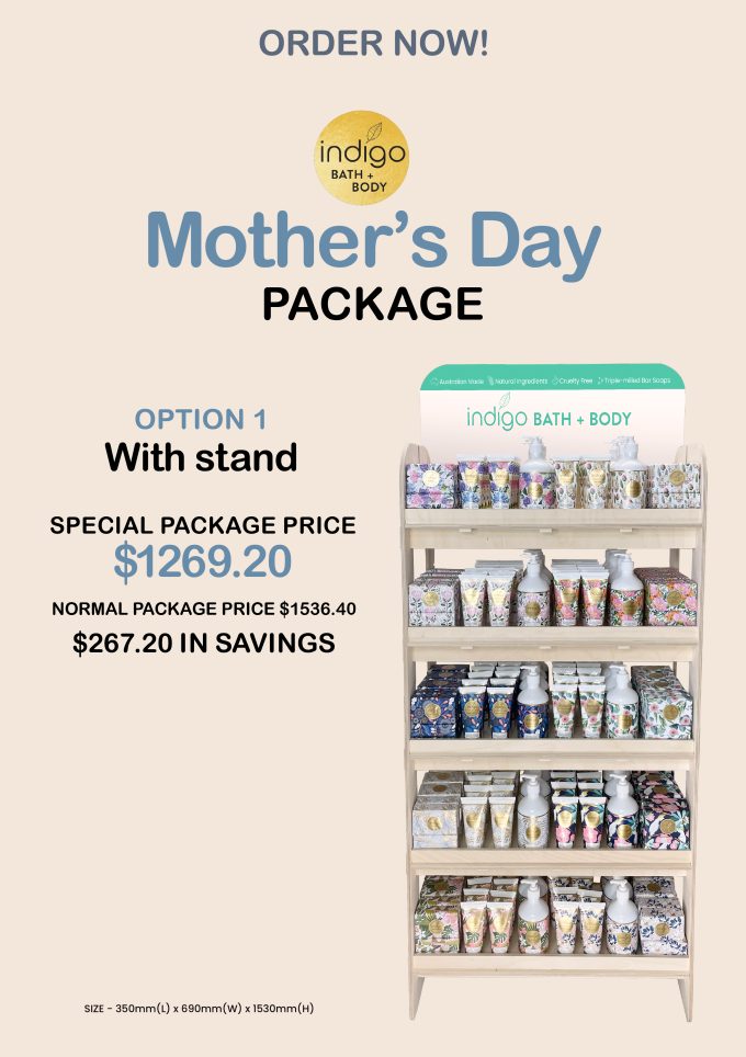 Mother's Day 2026 Indigo Stand Option 1