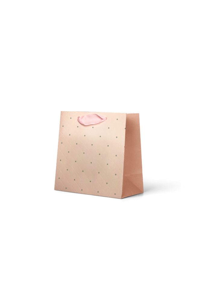 B1045SP Gift Bag Small Quilted pattern with Silver Spots o