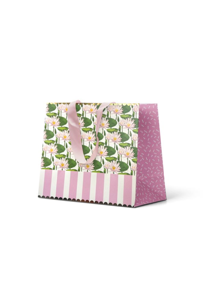 B273MP Premium Gift Bag Medium Embossed & Foiled Lily Pat