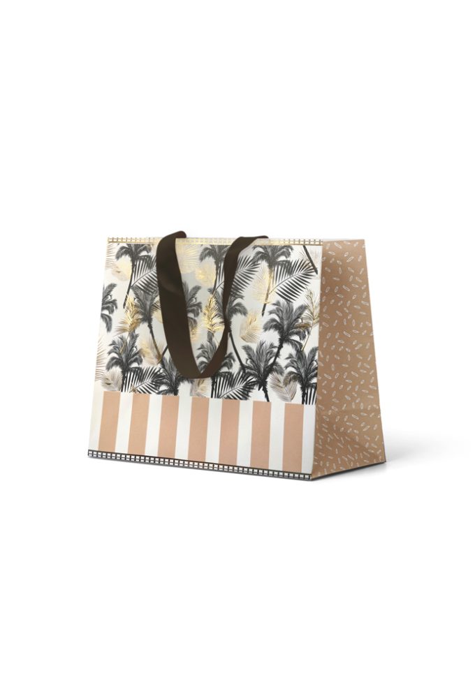B279MP Premium Gift Bag Medium Embossed & Foiled Palm Pat