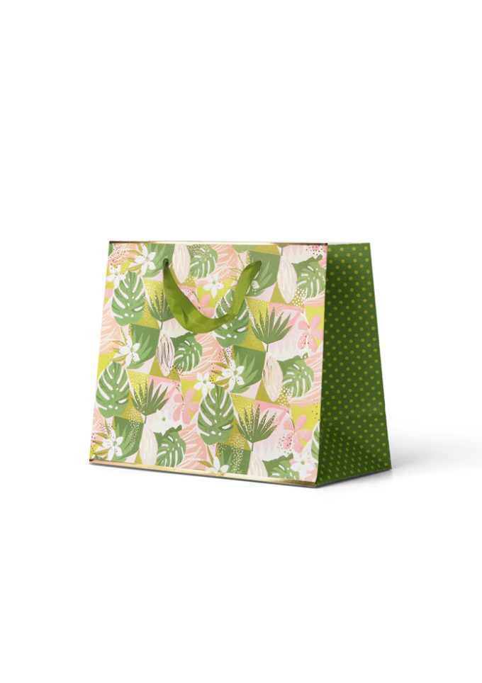 B331MP Premium Gift Bag Medium Embossed & Foiled Tropical