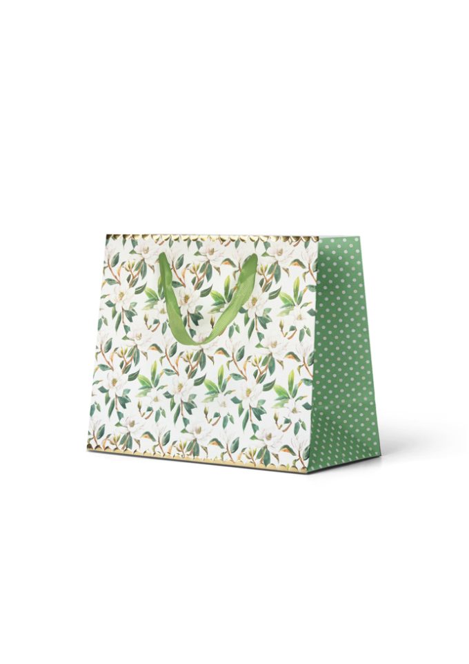 B338MP Premium Gift Bag Medium Embossed & Foiled Magnolia
