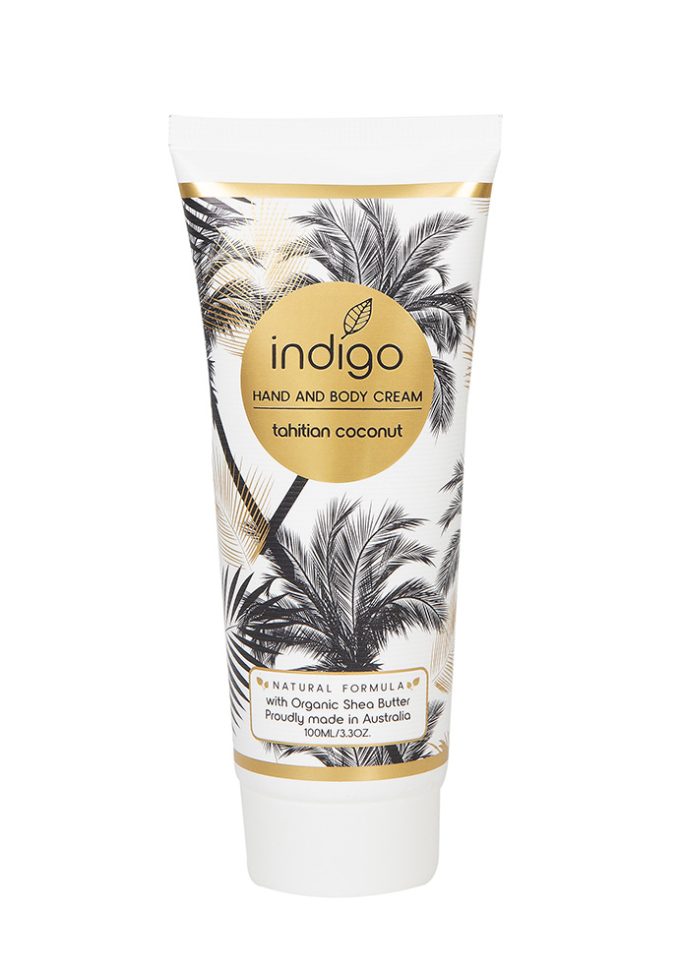 HBC054 Tahitian Coconut 100ml - Black & Gold Palm Pattern