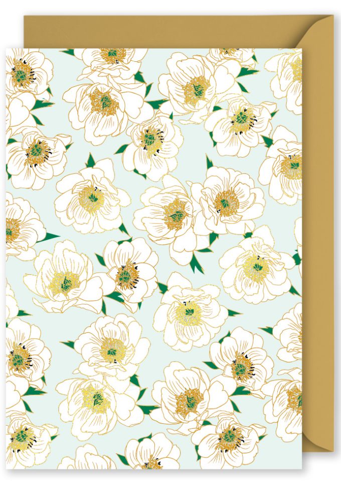 OP1327 Foiled Card indigo gardenia