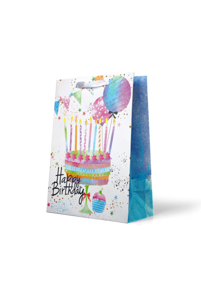 B1009M Gift Bag Medium Happy Birthday Colourful Birthday