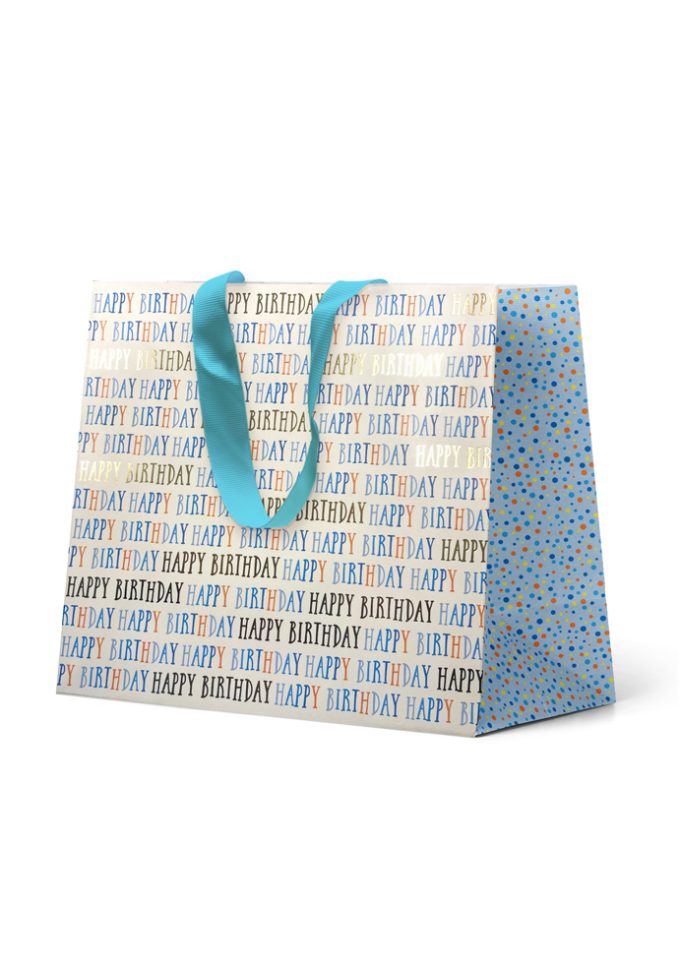 B294L Premium Gift Bag Large: Embossed & Foiled "Happy B