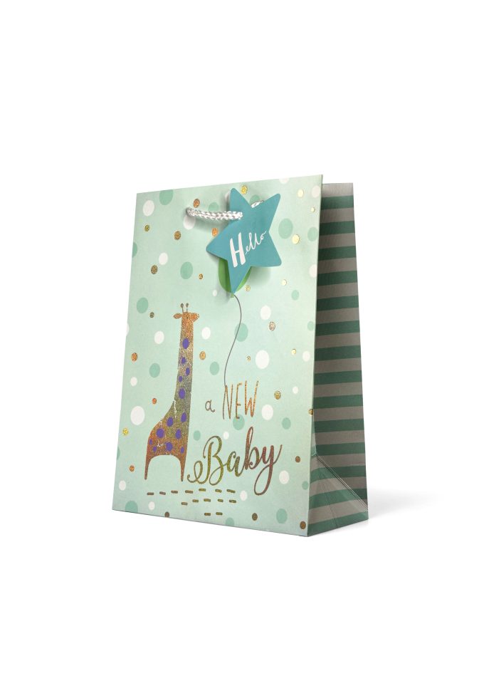 B568M Premium Gift Bag Medium Hello Baby a NEW Baby Gira