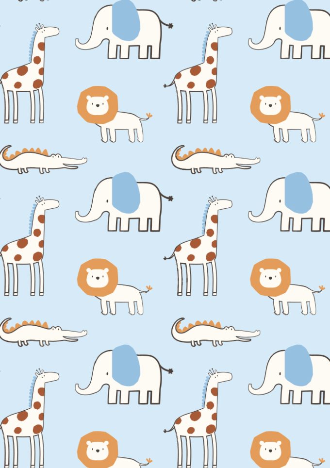 GW808 Blue Animals