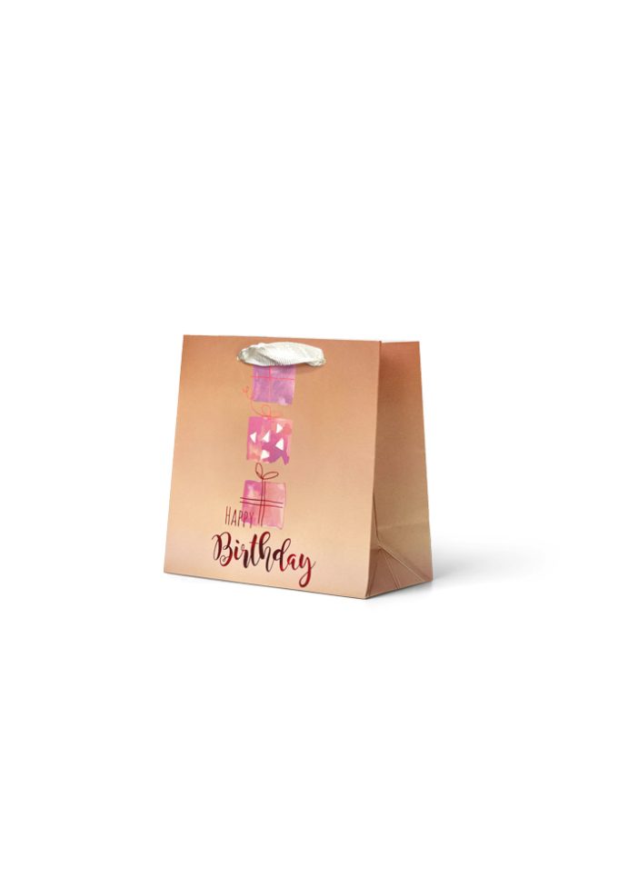 B1035SP Premium Gift Bag Small Happy Birthday Presents in