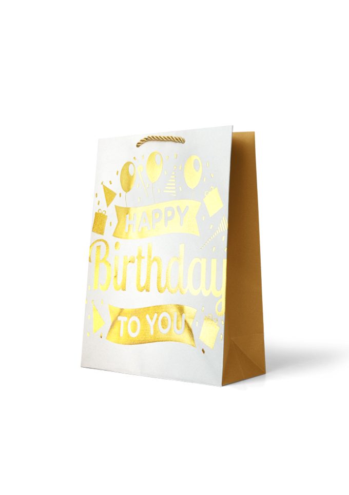 B801M Premium Gift Bag Medium Foiled Happy Birthday To Y