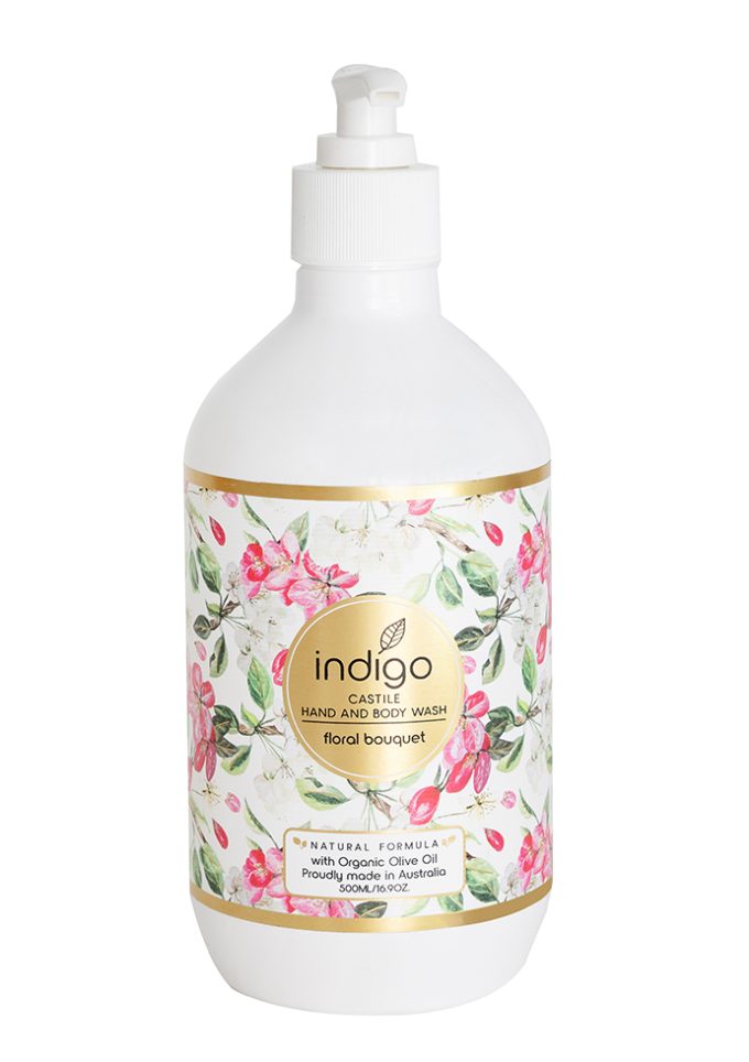 LS063 Organic Olive Oil Hand and Body Wash in Floral Bou