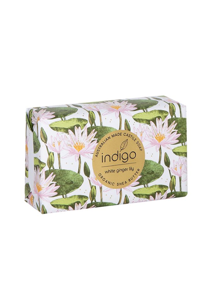 S059 Organic Shea Butter Soap in White Ginger Lily - Li
