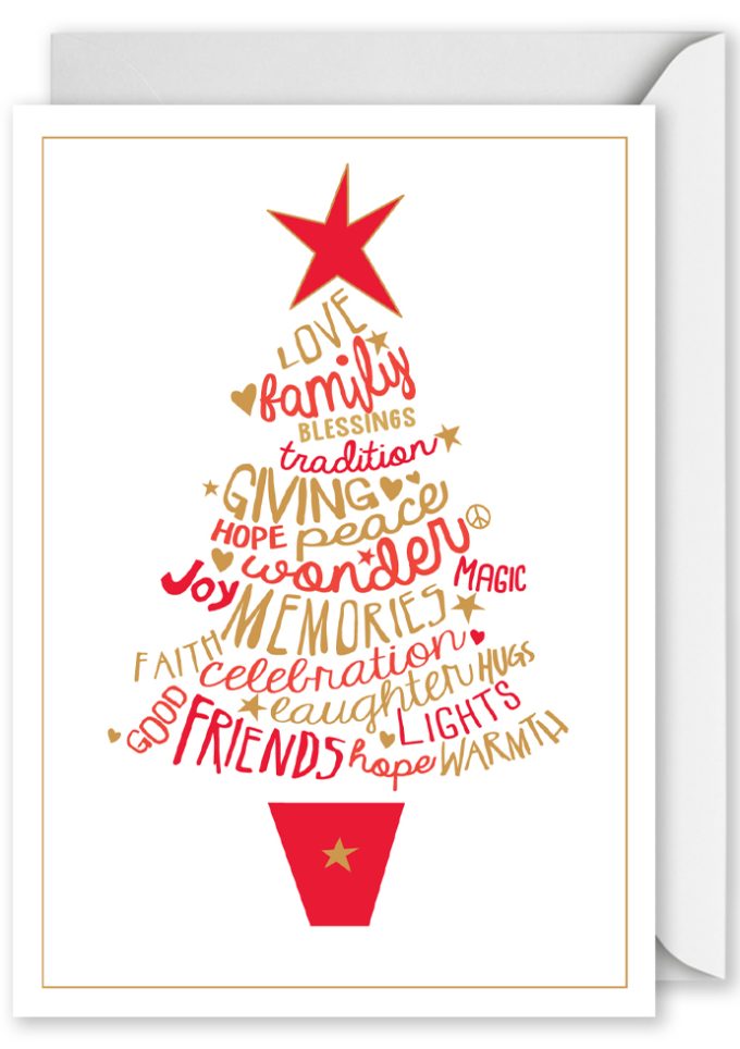 8290 Foiled: Christmas Tree Lettering